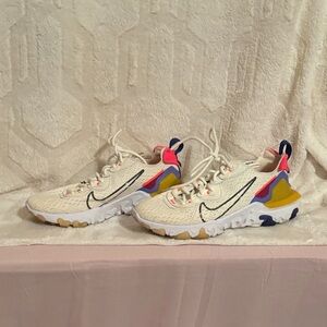Nike Cream and Pink Athletic Shoes